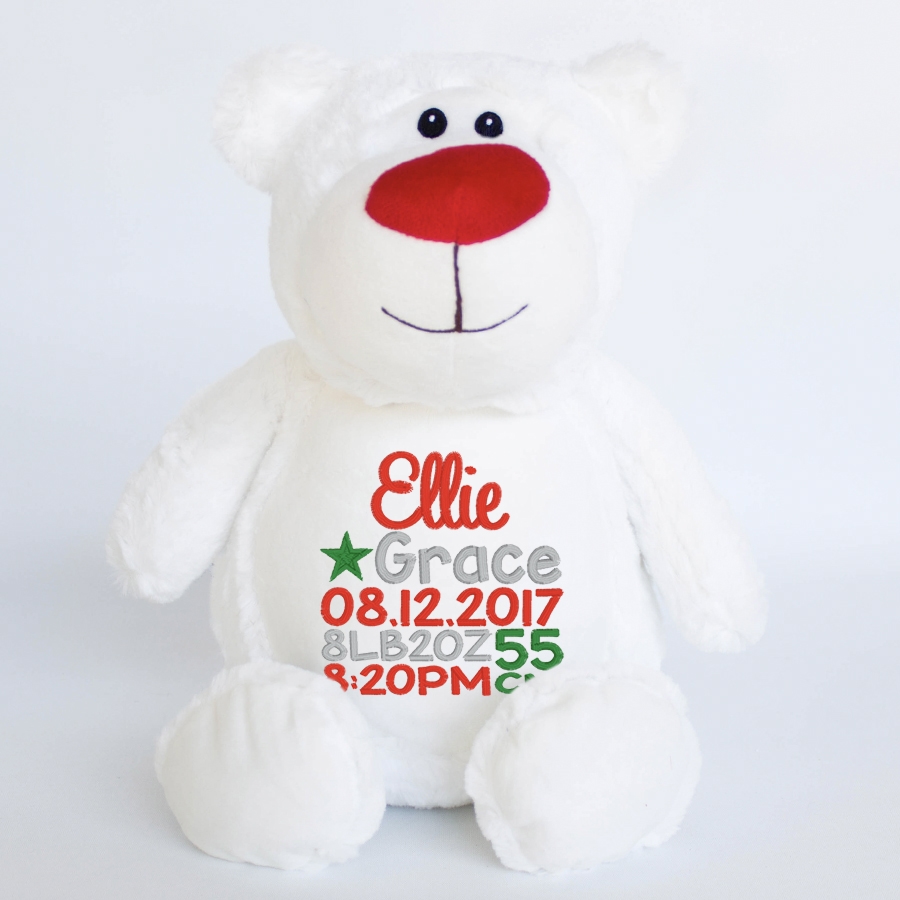 personalised christmas teddy
