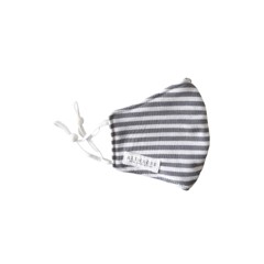 Kids Grey Stripe Face Mask